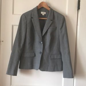 Anne Taylor Loft grey Blazer 10P EUC